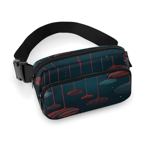 Sac banane pour la course à pied voyage et sport avec motif de Noël réglable