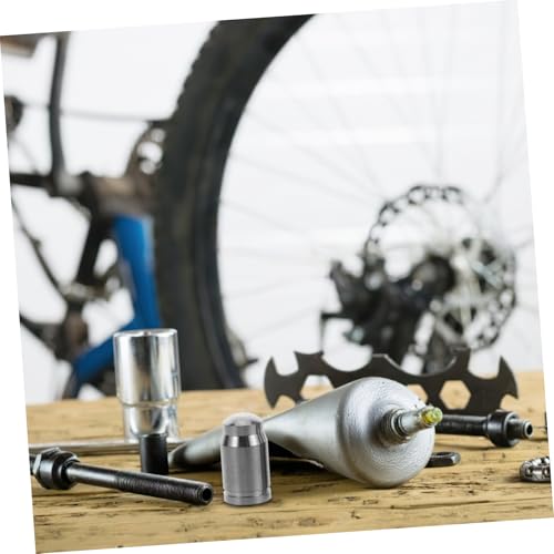 POPETPOP 2pcs tapas de válvula de aleación de titanio para llantas de bicicleta, accesorios esenciales para presión óptima de neumáticos y rendimiento miniatura 4