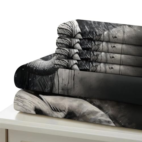 Housse de couette microfibre avec fermeture éclair parure lit éléphant 3D - 7