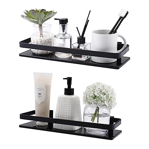 KES Black Wall Mounted Shower Shelf Set Cover