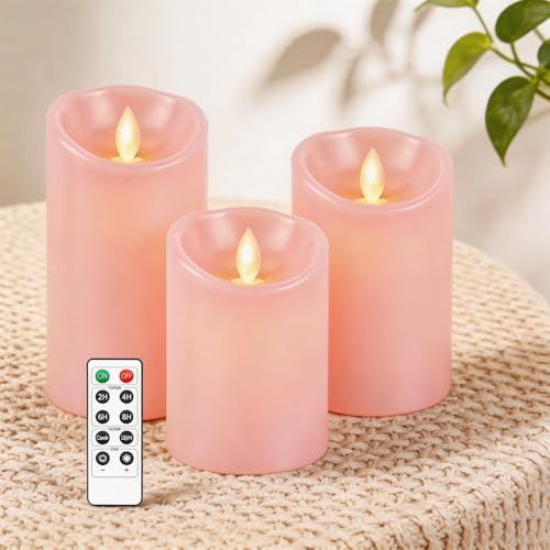 Bougies LED en véritable cire avec télécommande pour décoration d'ambiance et fêtes