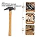 TEHAUX Shoe Making Hammer Wooden Handle Shoe Repairing Tool Fret Hammer Portable