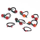 Girls Elastic Hair Ties, 8pcs Cherry Hair Ties Hair Rope, Cherry Hair Rings, Hair Elastic Ponytail H