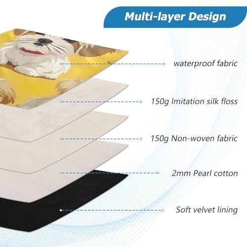 Funda para portátil 13-14 pulgadas impermeable con diseño perros miniatura 4