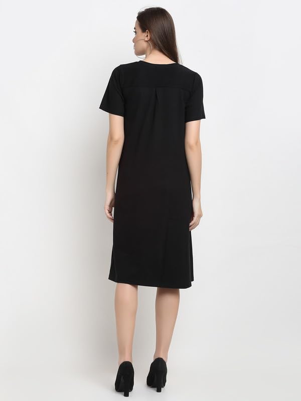 Image of Women's A-Line Cotton Midi Dress