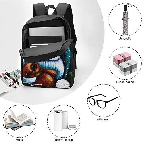 Mochila escolar unisex de animales con estampado 3D infantil de 42x30x13cm 6