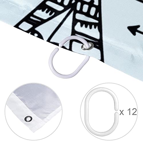 Rideaux de douche Tipi bleu pour transformer votre espace bain - 5