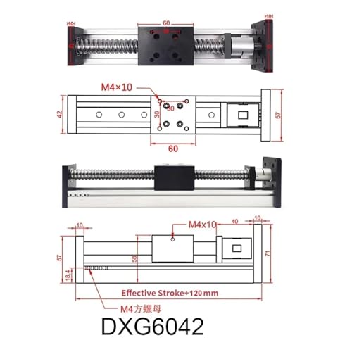 Plataforma SFU1605 de guía lineal motorizada con Nema23 y 50 kg de carga 3