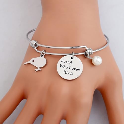 Image of WUSUANED Kiwis Birds Bracelet Just A G Who Loves Kiwis Animal Kiwi Charm Jewelry Birds Lover Gift