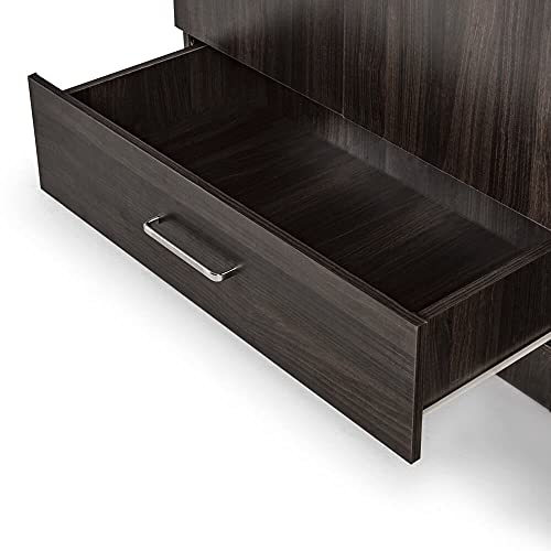Image of Wakefit Wardrobe | 1 Year Warranty | Engineered Wood Almirah, Cupboard for Clothes Storage | 3 Door, Mirror, 1 Drawer, 2 Hanging Space | Cashmere - Dark Brown