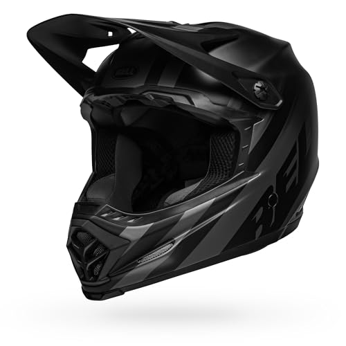 BELL Full-9 Fusion MIPS Lightweight Fiberglass Shell Adult Full Face MTB Downhill BMX Helmet - Matte Black/Gray, Medium (55-57 cm)