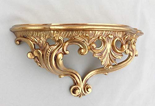 Preisvergleich Produktbild Artissimo Barock Wandkonsole, Konsole, Antik Wandregal, Spiegelkonsole Gold 38x20x16