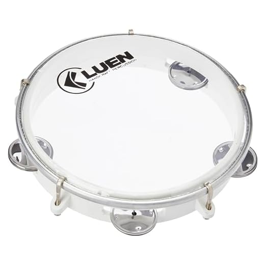Pandeiro Abs Branco Junior Pele Cristal 08"- Luen
