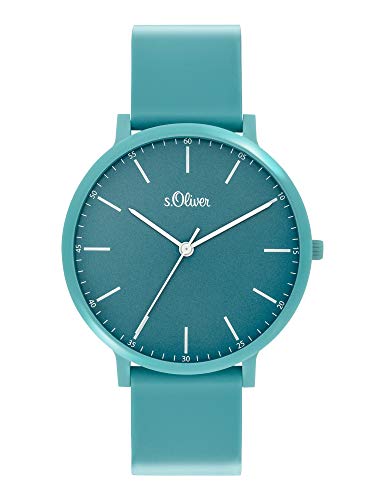 Preisvergleich Produktbild s.Oliver Unisex Erwachsene Analog Quarz Uhr mit Silicone Armband SO-3950-PQ