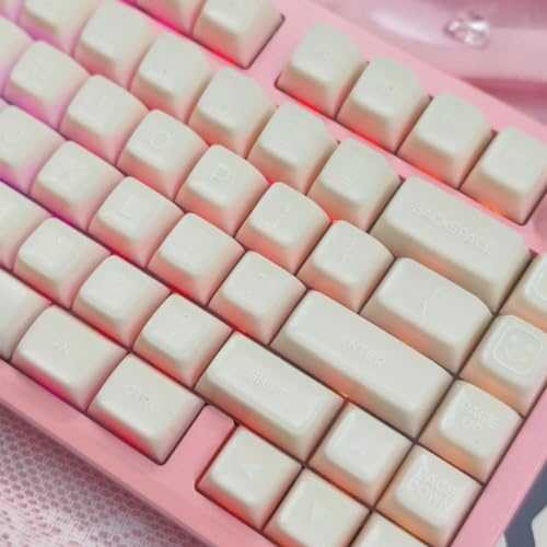 Image of 142 Keys White Jade Keycaps Doubleshot SA Keycap Set Fit for 61 /64 /87 /104 /108 Cherry Mx Switches Mechanical Keyboard