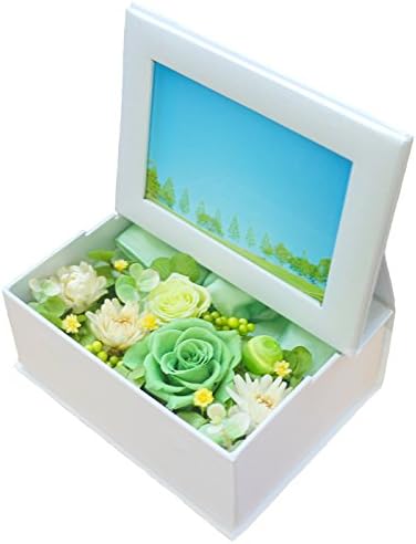 Amazon Co Jp サウンドアレンジ フォトボックス グリーン プリザーブドフラワー 写真立て フォトフレーム プレゼント 花 ホーム キッチン