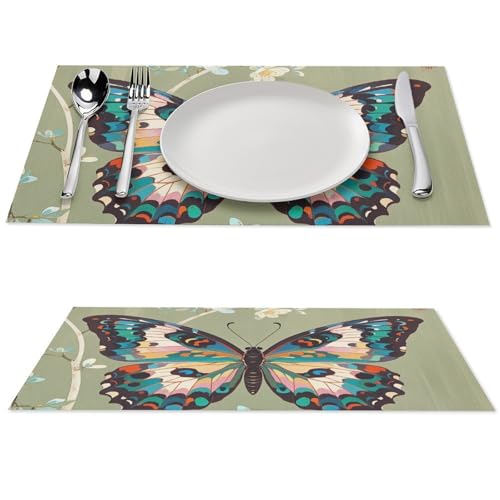 Sets de table en vinyle tissé PVC résistant à la chaleur durables