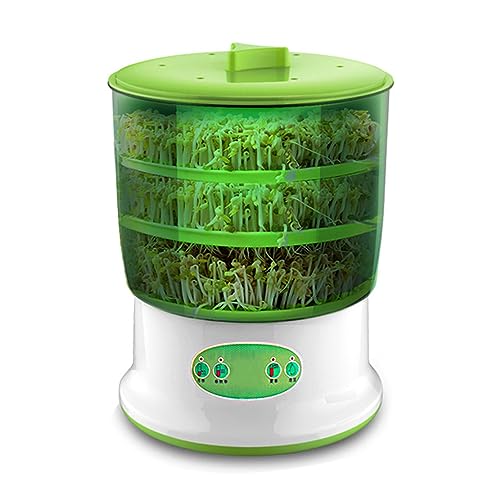 Germinador Automático Máquina De Cultivo De Frijoles, Gran Capacidad De Germinación De Plántulas Herramientas, Germinador Doméstico, con Sistema De Rociadores Automáticos (EU,3 Layer)