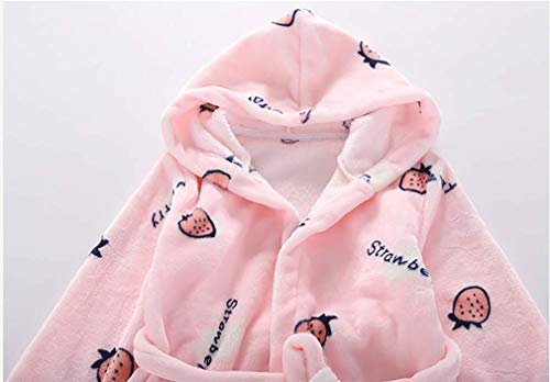 Boys Girls Hooded Bathrobe Unisex Toddlers Kids Sleepwear Flannel Pajamas2