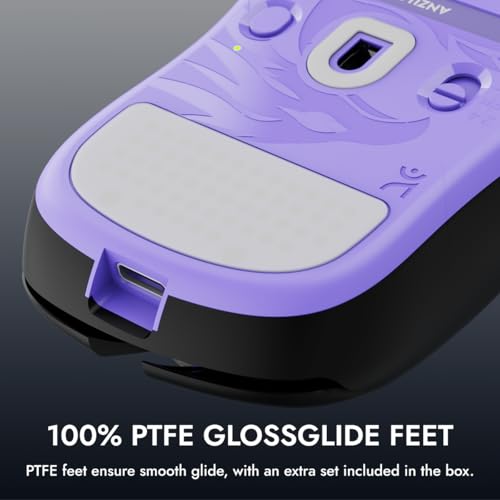 Image of Kreo Anzu V2 Wireless Gaming Mouse, 48g Ultra-Light Ergonomic Mouse, PixArt 3311 Sensor, 12000 DPI, 2.4GHz /Bluetooth /USB-C, 1000Hz Polling, Huano 80M Switches, 50+ Hr Battery (Black)