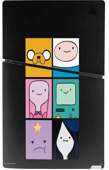 Skinit Decal Gaming Skin Compatible with PS5 Slim Digital Edition Console - Officially Licensed Adult Swim Adventure Time Character Tiles Design