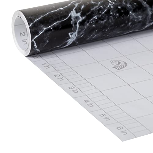 Duck 286463 Easyliner Adhesive Laminate Surfaces Shelf Liner, Black Marble, 20 In. X 15 Ft, 6 Rolls #TOP3