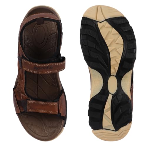 Image of Men's Sports Sandals with Adjustable Straps and Cushioned Footbed