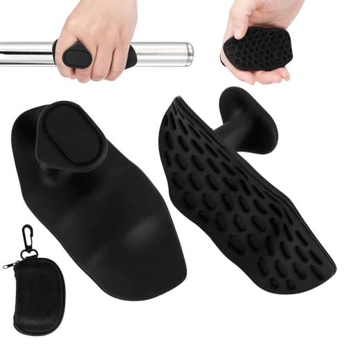 Fitness-Griffpolster, 2 Stück Silikon Griffpolster, Gym Griffe für Gewichtheben mit Aufbewahrungstasche,Unisex Zughilfen Krafttraining, Gym Zubehör für Gewichtheben,Crosstraining, Klimmzüge & Homegym