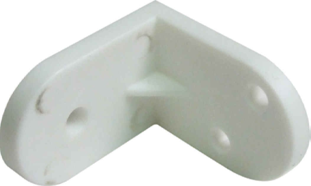 HARDWARE FOR YOU LTD WHITE PLASTIC CORNER ANGLE BRACKET SUPPORT FIXING FOR FURNITURE CONSTRUCTION PACK OF 20