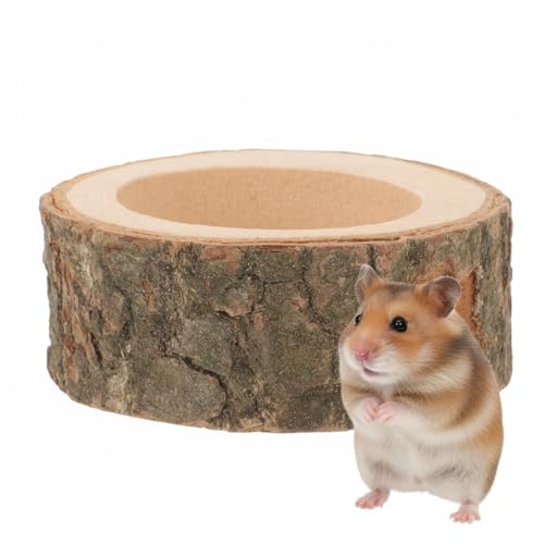 Supvox Hamsternapf Aus NatüRlichem Holz Kippsicheres Futter- Und Wassernapf FüR Hamster Goldhamster Und EichhöRnchen 2.36 Zoll Leicht Zu Reinigen Und Platzsparend