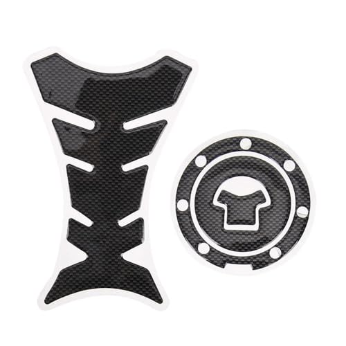 Autocollant réservoir essence et protecteur bouchon carbone universel