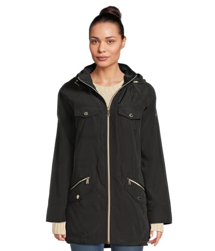 Michael Kors Womens Anorack/Rainwear M325916T47 Black Small at