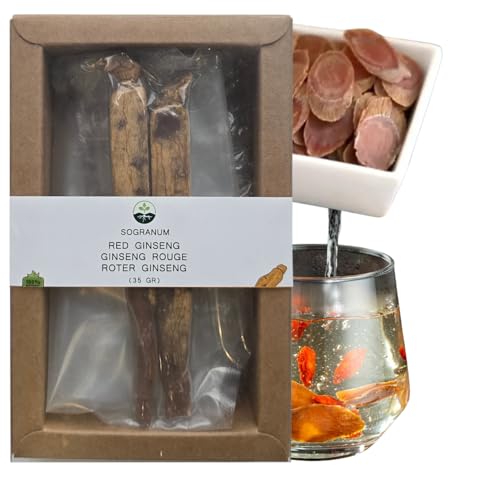 Roter ginseng wurzel - Kräutertee: Energie Vitalität - Koreanischer panax Ginseng | Natürliche Immununterstützung | traditionelle Behandlung seit 3.000 Jahren | 35g
