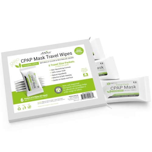 CPAP Mask Cleaning Wipes Advanced Odor Control Formula, Travel-Size Pack 5ct, 6pk (30 Wipes)