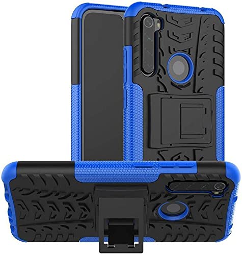 Glaslux TPU Xiaomi Redmi Note 8, Back Cover, Premium Real Hybrid Shockproof Bumper Defender Cover, Kickstand Hybrid Desk Stand Back Case Cover For Xiaomi Redmi Note 8-Blue