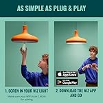 WiZ Connected 60W A19 LED Smart Light Bulbs - Connects to Your Wi-Fi - E26 Smart Bulb - Control with Voice or App + Activate with Motion - Matter Compatible - 1 Pack - Image 4