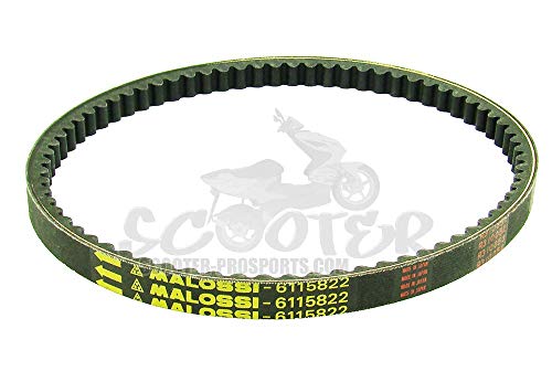 MALOSSI Cinghia trapezoidale in kevlar per kit convertitore overrange 782 x 10,2 x 18 mm – 28 Grad – per scooter, quad, moto