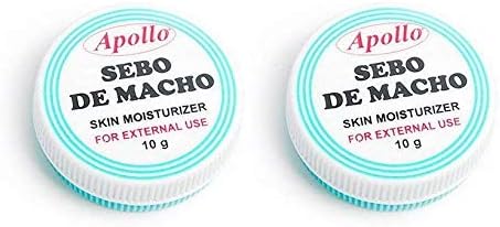 Apollo Sebo de Macho Skin Moisturizer 2-Pack (2 x 10g) Made from muttonââ‚¬â„¢s tallow (sheepââ‚¬â„¢s fat).