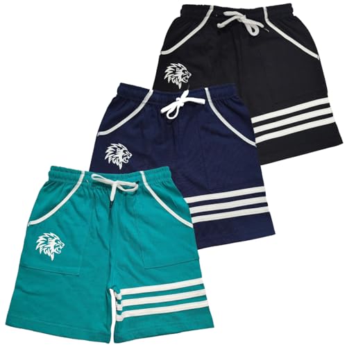 Image of LilBits Boys Pack of 3 Striped Shorts