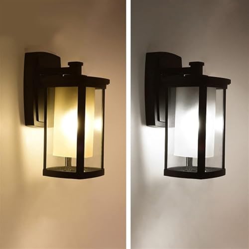 Applique murale de jardin extérieure moderne LED lanterne diffuseur transparent