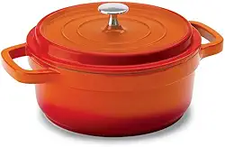 CACAROLA REDONDA 21,3X9CM 2,4L LARANJA E VERMELHA