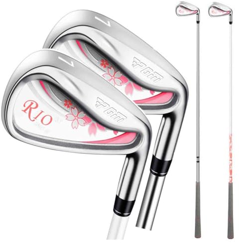 Praworęczny zestaw żelazek do golfa # 6-9 P-S Wedge, Ladies Flex Shaft Steel Graphite Option, 30-54 stopni Loft z piłką i trójnikiem dla kobiet szukających kontroli i odległości