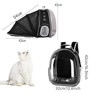   Cat-Backpack-Carrier-Expandable-Ventilate-Transparent-Pet-Dog-Backpack-for-Large-Cats-Hiking-Travel-Outdoor-Airline-Approved-Space-Capsule-BackpackBlack