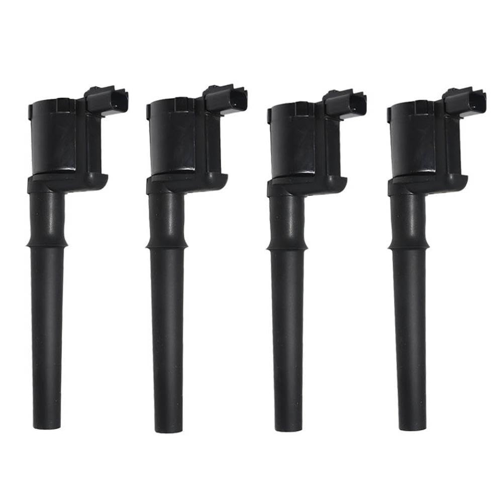 4PCS Ignition Coil 4L7E12A366AA 4L7Z12029AA Compatible With GT Mustang Coupe Navigator UN173 2003-2006 5.4L