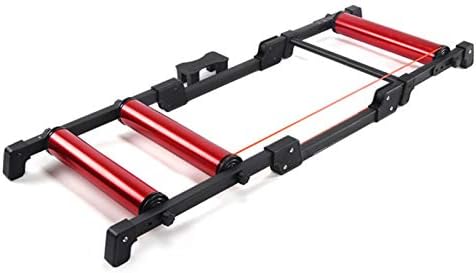 WERTYU Bike Roller Platform Foldable Bike Trainer Stand Indoor Stationary Cycling Roller Trainer Bike Exercise Station