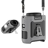 Socool 10000mAh Portable Waist Fan Clip on Wearable Belt Personal Fan Rechargeable Battery operated With 5 Speeds & Flashlight Neck Hands-Free 40H Cooling For Outdoor Camping Travel (Gray）