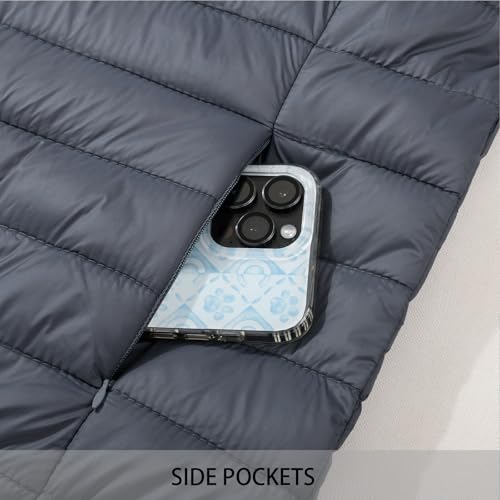 Image of MADHERO Mens Puffer Jacket Packable Lightweight Water-Resistant Stand Collar Down Alternative Puffy Outerwear Coat