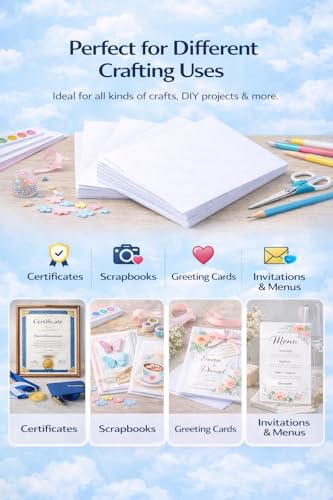 House of Card & Paper Karton 220 g/m² A4 (Pack of 100 Sheets) weiß