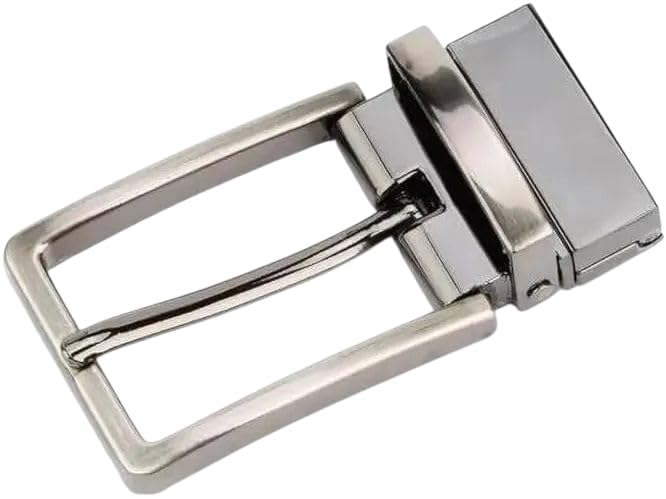 Stylish 360° reversible Metal Belt Buckle with 360-Degree Rotation, Nickel-Free Clamp Design, (fit for 32-35mm Width belt strap), Unisex-image-42