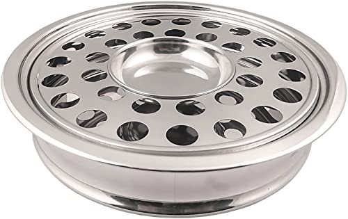 Communion Ware Holy Serving Tray Including Center Bread Plate With A Cover - Stainless Steel (Silver/Mirror) #TOP1